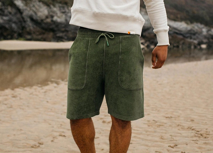 Men Terry Towelling Storts 100% Organic Cotton Towel Cloth Mens Shorts Towel Bermuda Shorts Sweatpants Custom Men Terry Towelling Stort Towelling Bermuda Shorts