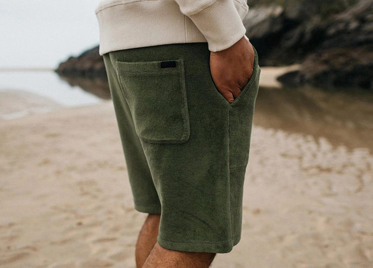 Men Terry Towelling Storts 100% Organic Cotton Towel Cloth Mens Shorts Towel Bermuda Shorts Sweatpants Custom Men Terry Towelling Stort Towelling Bermuda Shorts