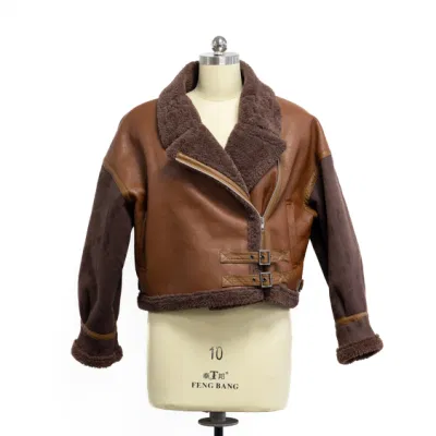 Großhandel Winter Damen Damen Mantel Distributor PU Kunstleder Pelz Bomber Eco Leder Mode Jacke