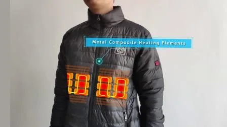Neuestes Design, selbstwärmende, batteriebetriebene beheizte Winterjacken für Herren