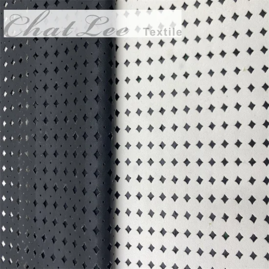 Farben Perforiertes PU-PVC-Leder mit gestanztem Laserschneiden für Bekleidungsstoffe